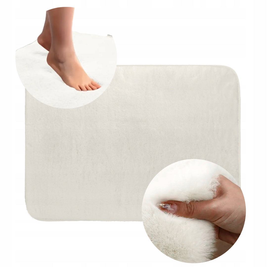 BATHROOM RUG SOFT CARPET ECO FUR MAT NON-SLIP 40x60 ECRU EAN (GTIN) 5901179404635