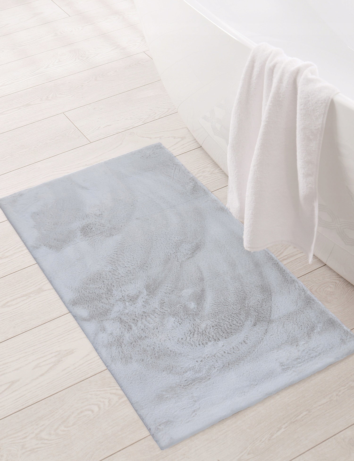 BATHROOM RUG SOFT FUR NON-SLIP GREY 40x60cm Packaging status original