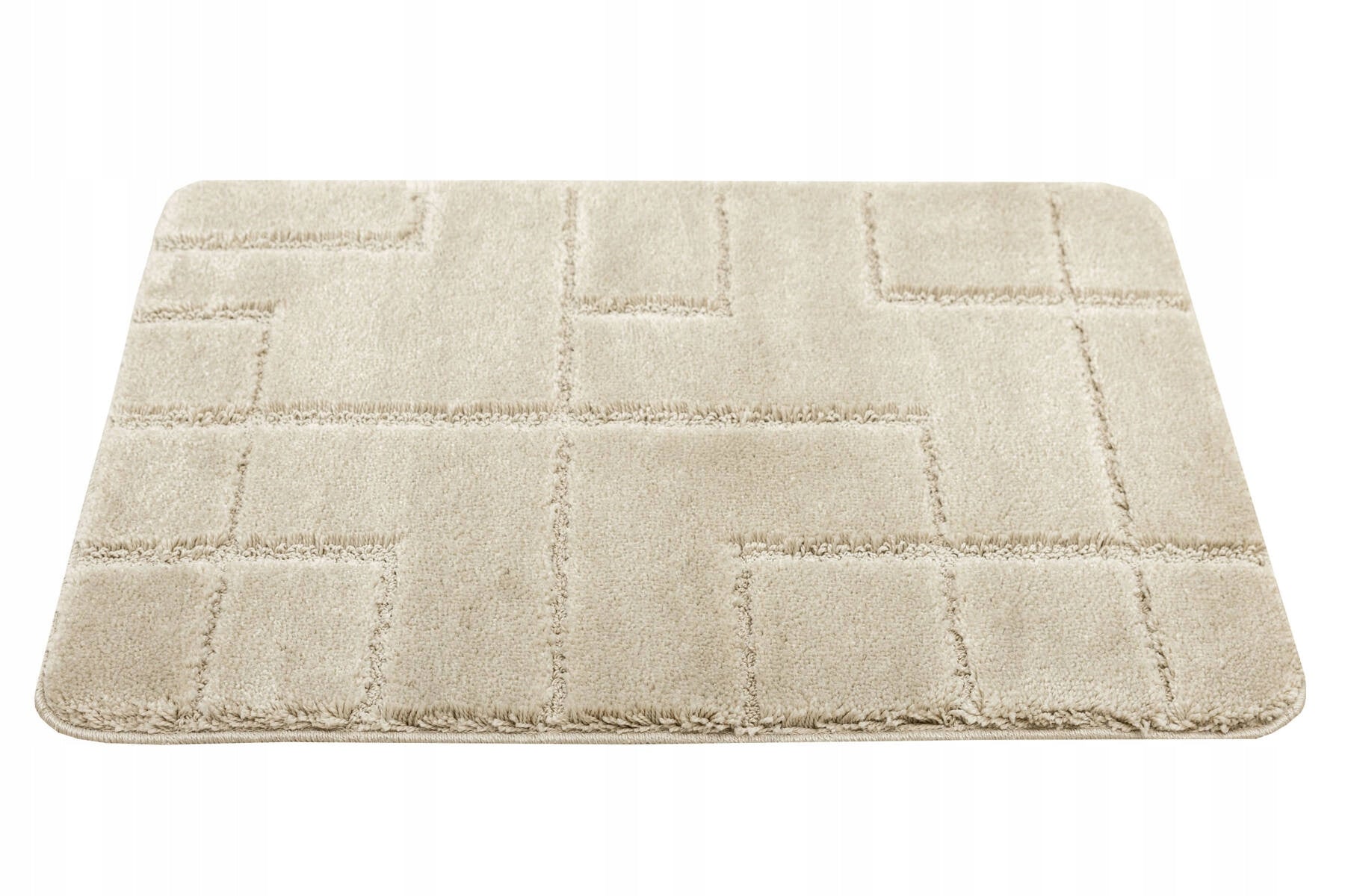 BATHROOM RUG TOILETS NON-SLIP SOFT BEIGE MAT INEZ 50x80 cm