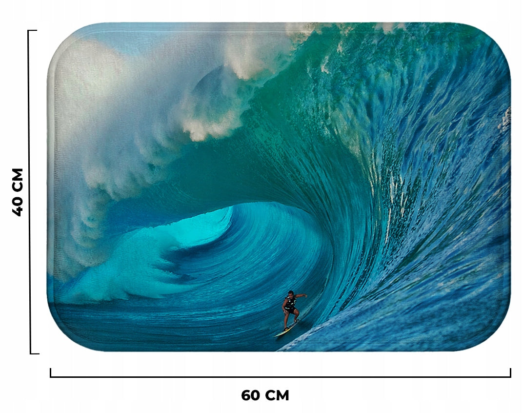 BATHROOM RUG WATERPROOF SOFT 40X60CM QUICK DRYING POWERFUL WAVE Packaging status original