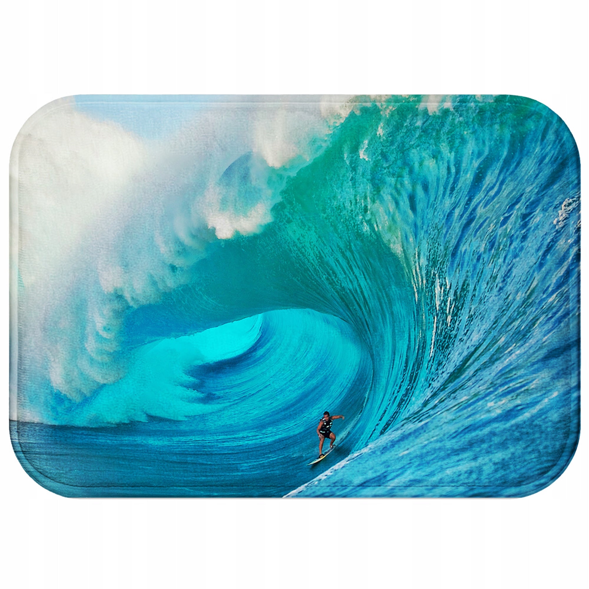 BATHROOM RUG WATERPROOF SOFT 40X60CM QUICK DRYING POWERFUL WAVE