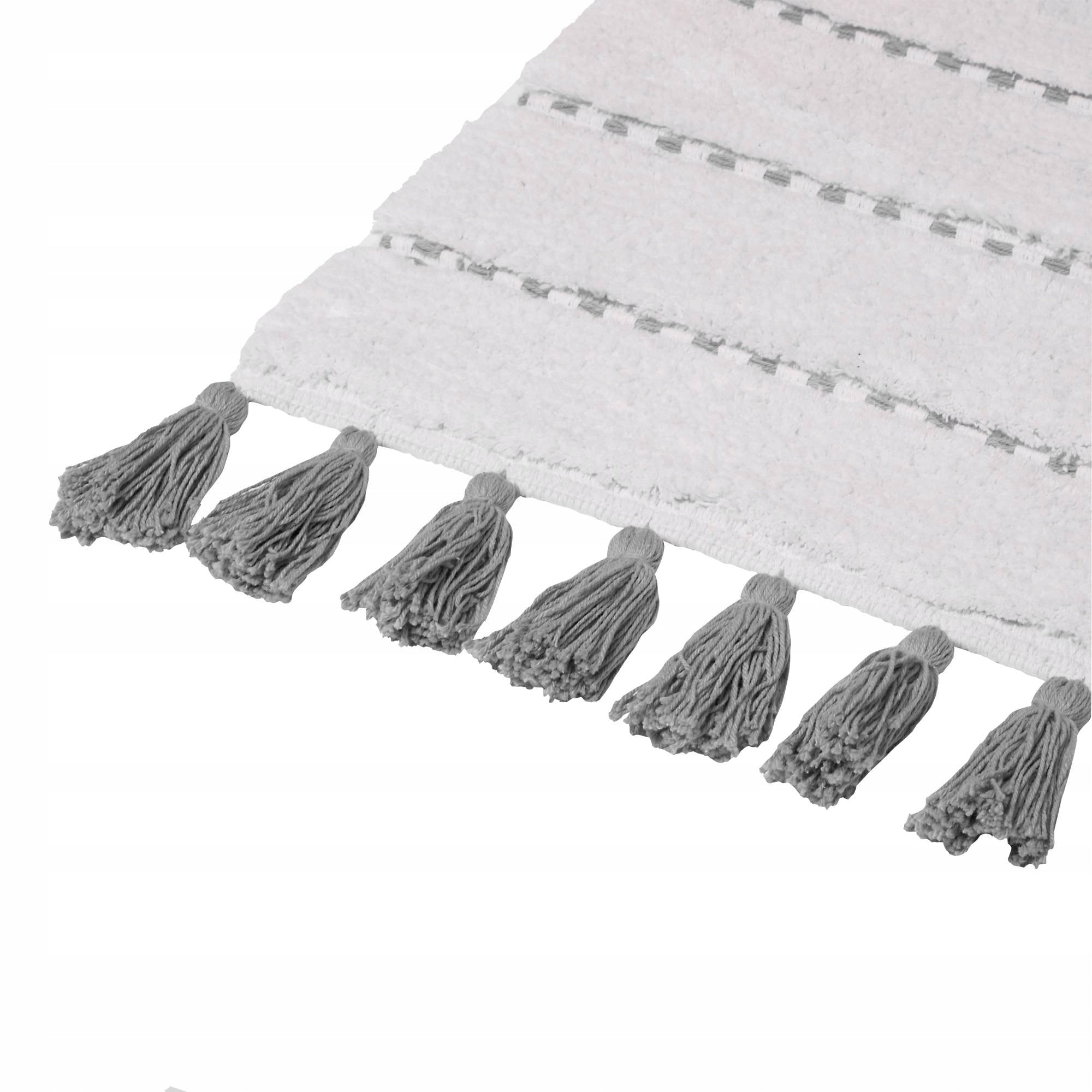 BATHROOM RUG WHITE COTTON 50 x 75 cm BOHO Manufacturer code 174631B