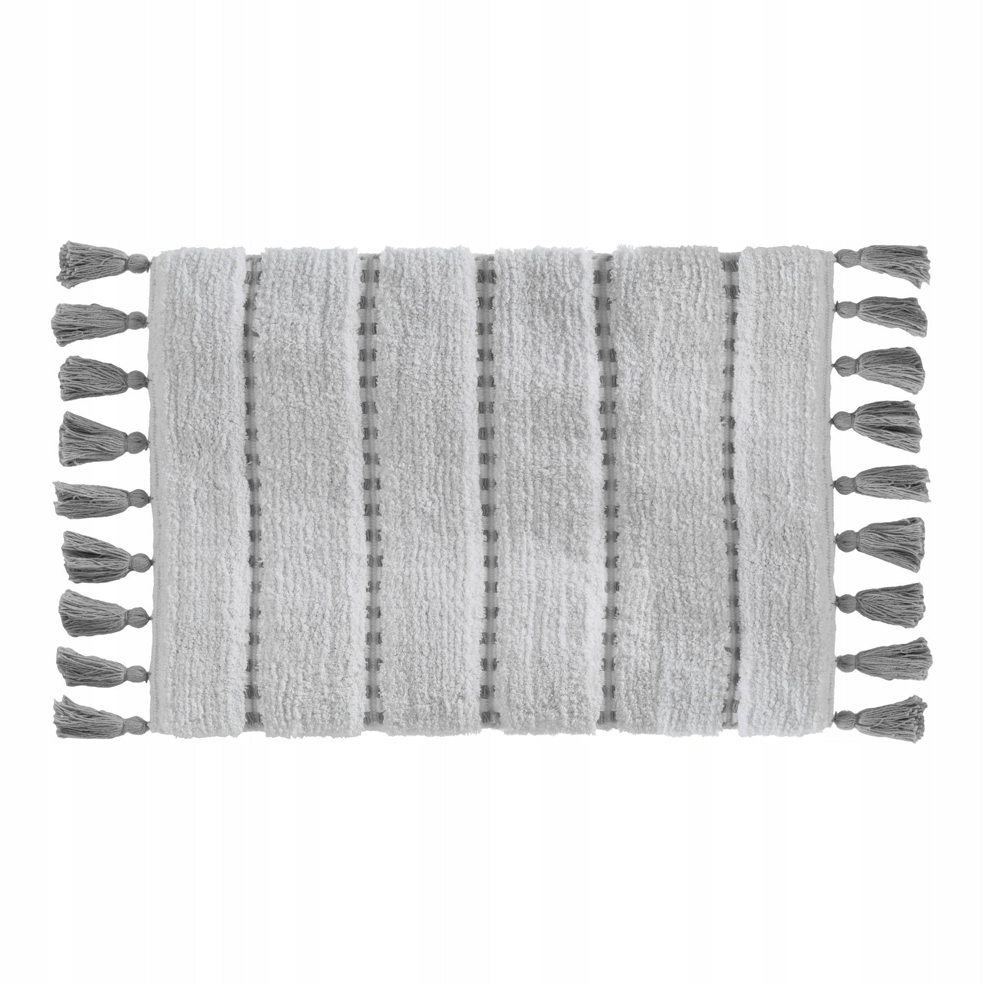 BATHROOM RUG WHITE COTTON 50 x 75 cm BOHO Thickness 5 mm