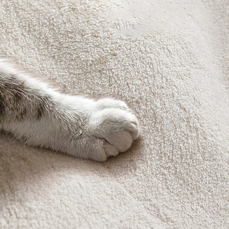BATHROOM RUG WHITE FLUFFY LDY-51 Length 80 cm