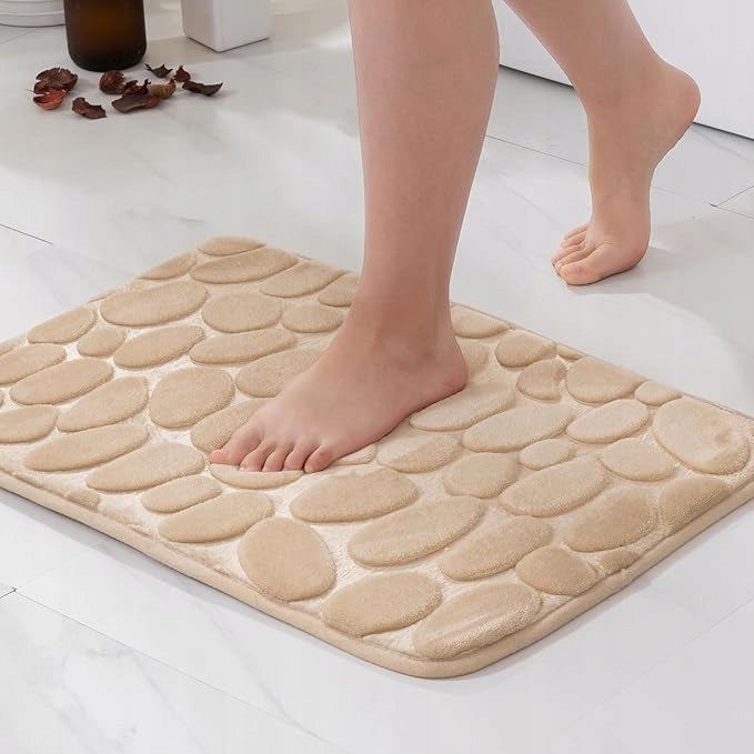BATHROOM RUGS BEIGE NON-SLIP SET OF 2 SOFT Manufacturer code P124278