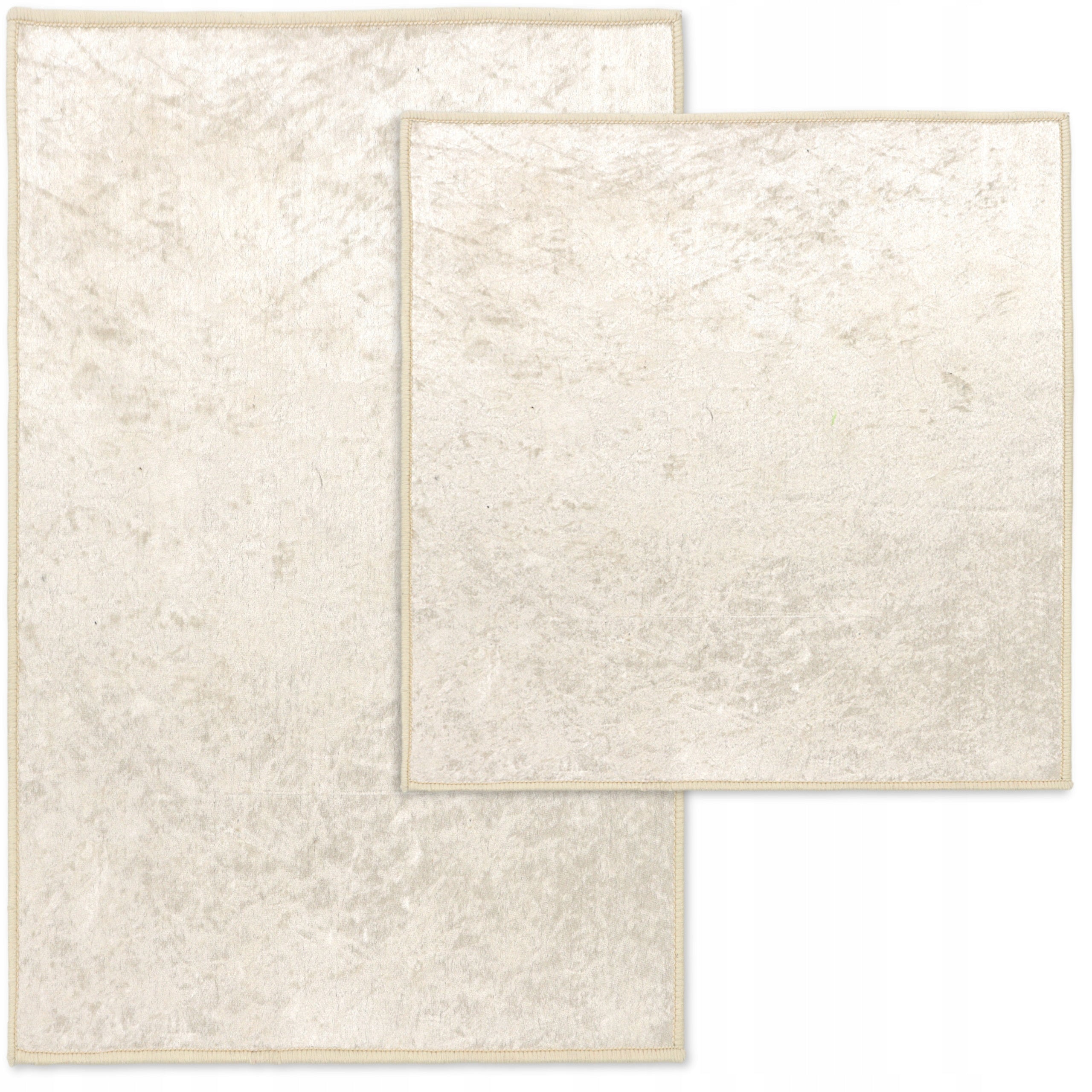 BATHROOM RUGS NON-SLIP SET 2 PART SMOOTH 50X80 BEIGE