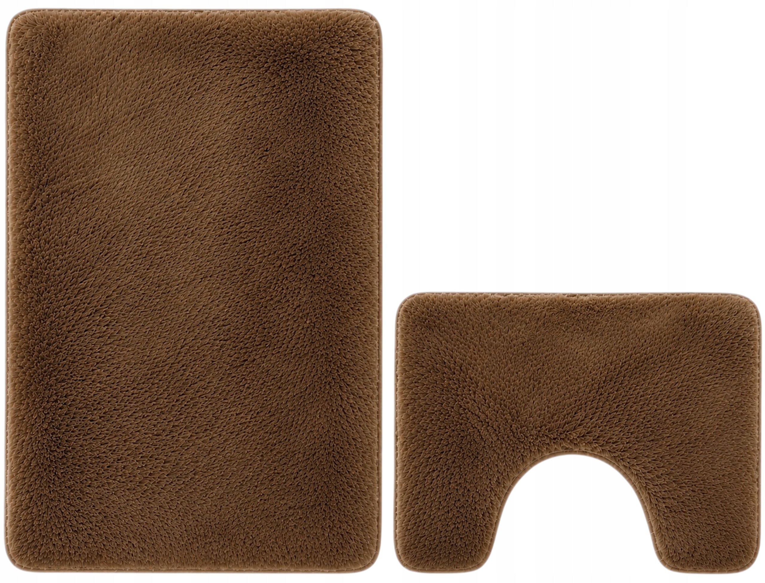 BATHROOM RUGS NON-SLIP SET 2 PIECE BROWN MODERN Packaging status original