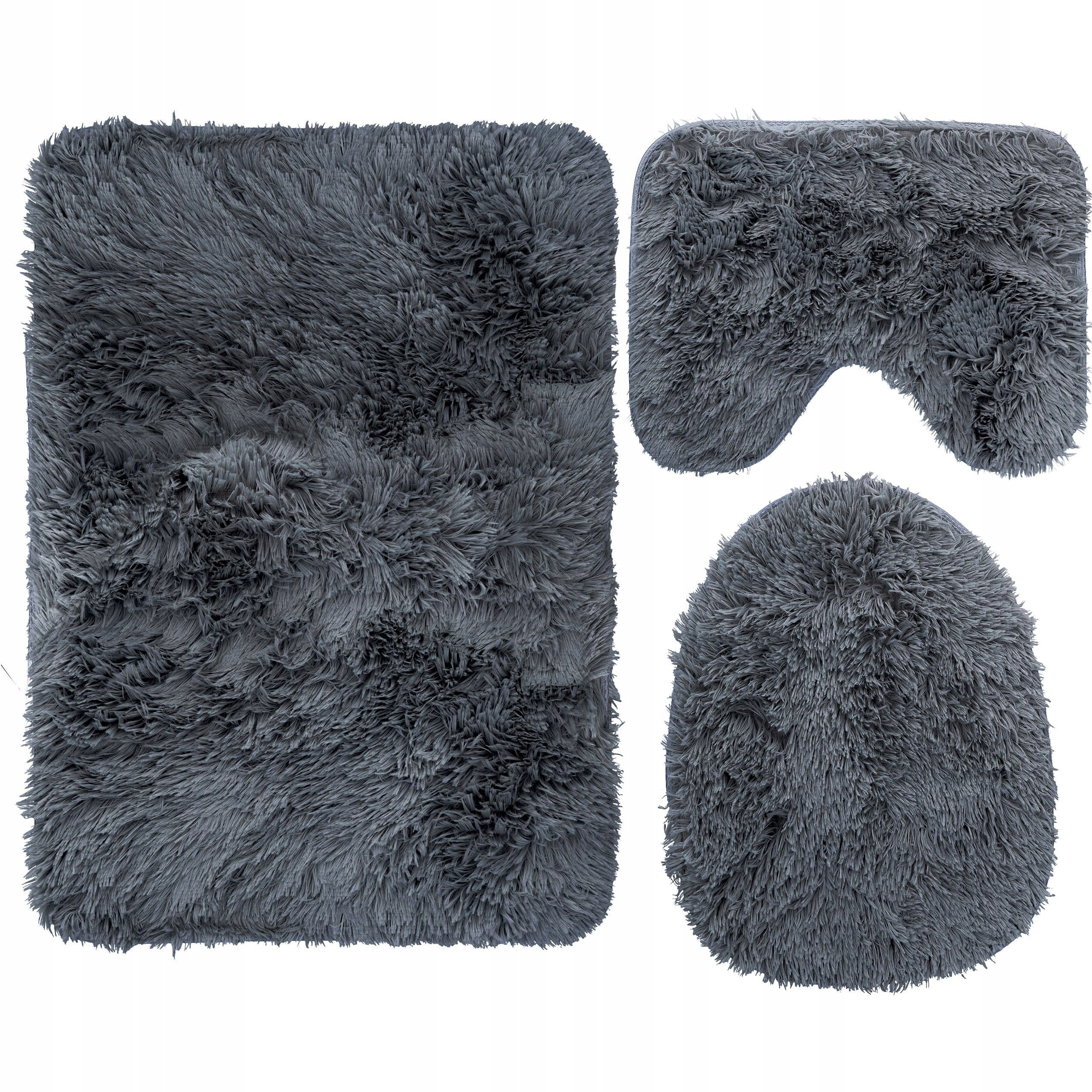 BATHROOM RUGS SET 3 PIECE 3IN1 NON-SLIP QUICK DRYING Length 81 cm