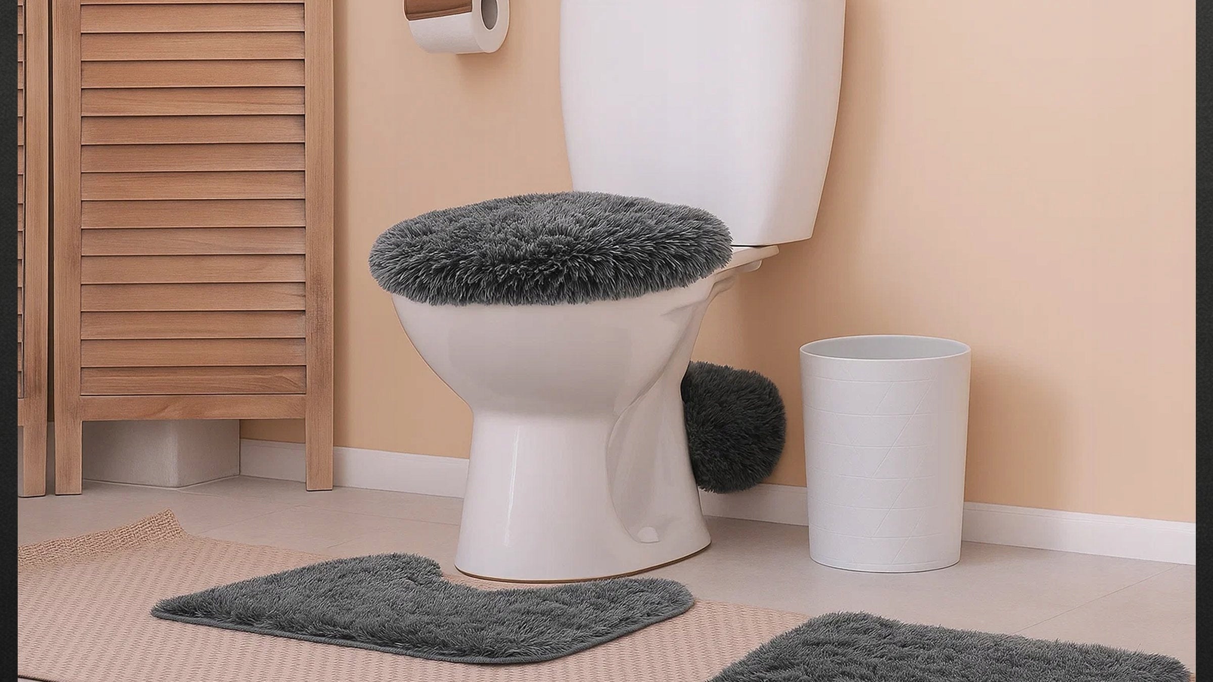 BATHROOM RUGS SET 3 PIECE 3IN1 NON-SLIP QUICK DRYING Product width 50 cm