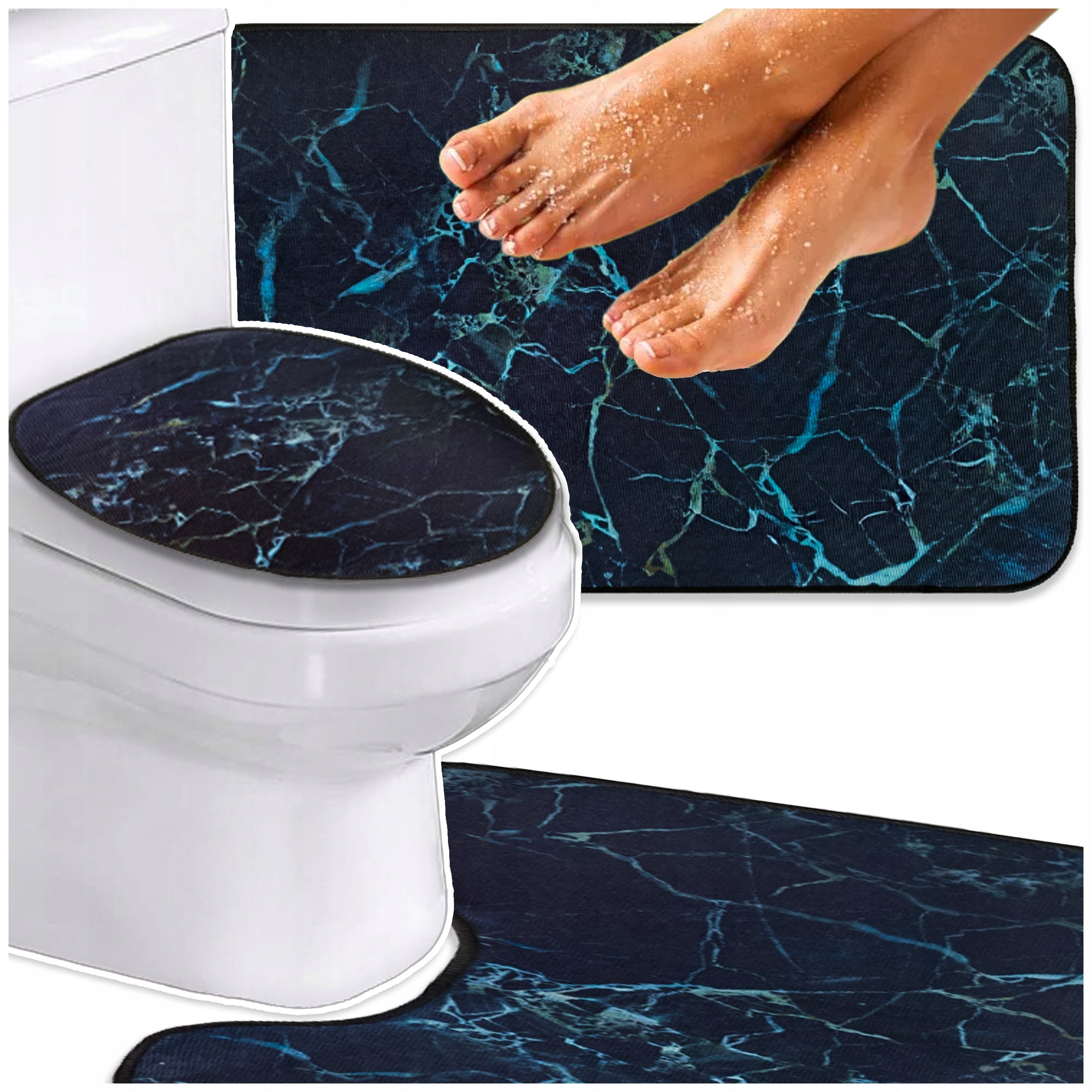 BATHROOM RUGS SET BATHROOM MAT 3 PCS NON SLIP ABSORBENT Manufacturer code Dywaniki Łazienkowe