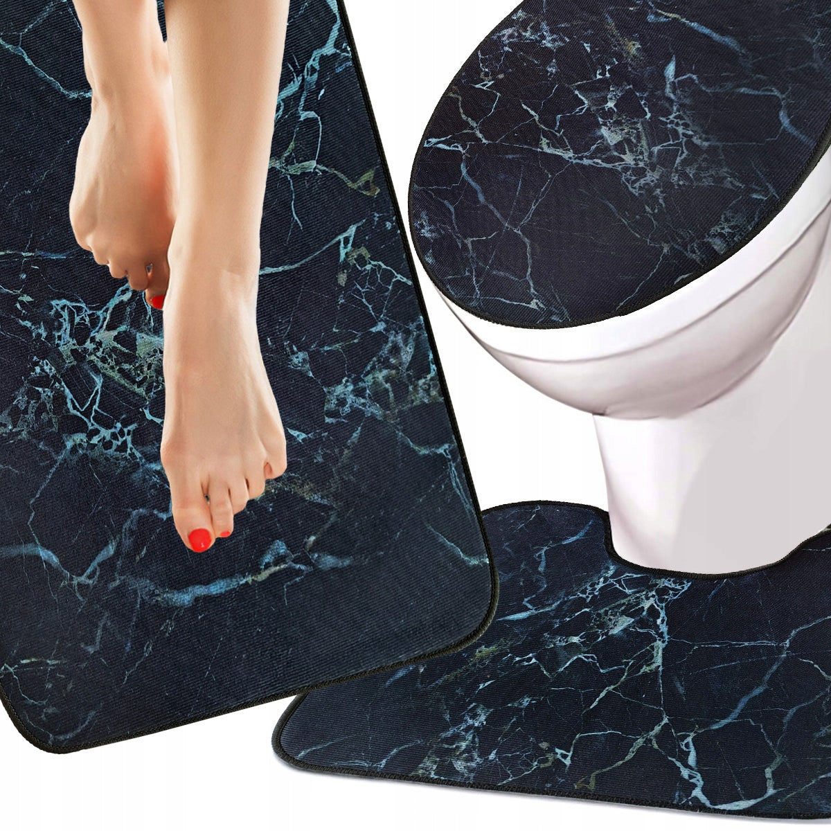 BATHROOM RUGS SET BATHROOM MAT 3 PCS NON SLIP ABSORBENT