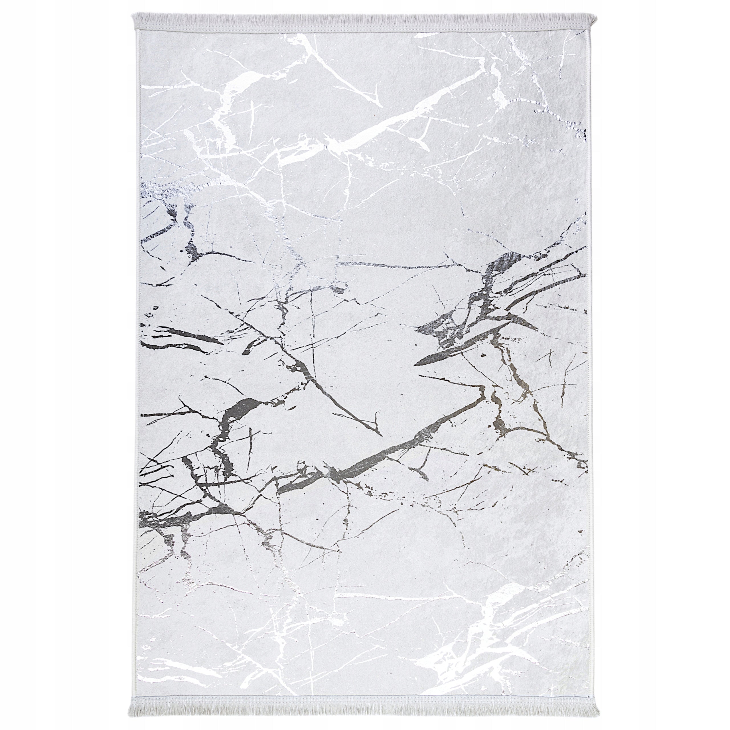 BATHROOM RUGS SET OF 2 NON-SLIP 60x100 GREY SILVER LARGE Thickness 4 mm