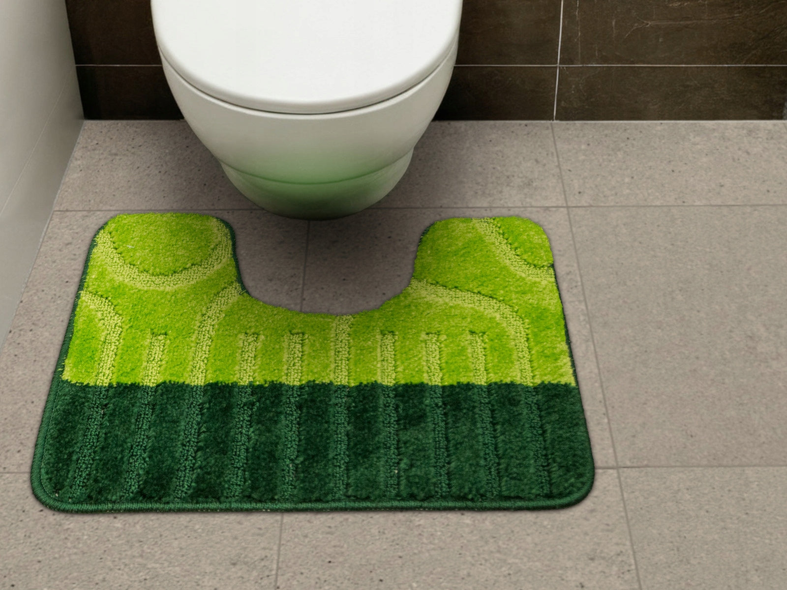 BATHROOM RUGS SOFT NON-SLIP RONDA GREEN 2-cz SET Manufacturer code ronda green 2cz