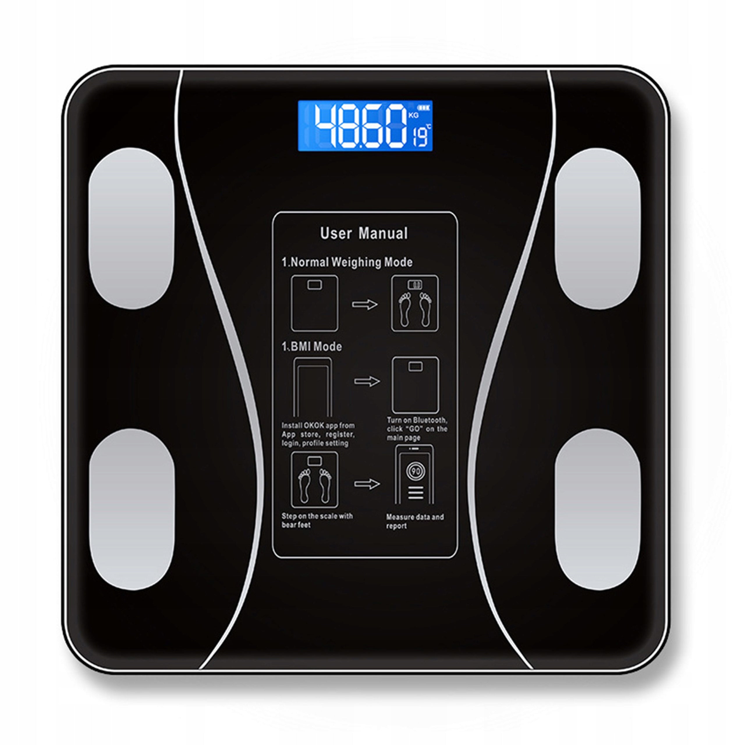 BATHROOM SCALE ANALYTICAL BLUETOOTH SMART ANDROID IOS SMART+BATTERIES Brand RETOO
