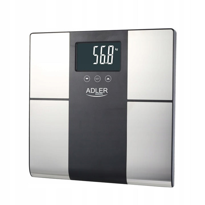 BATHROOM SCALE ANALYTICAL ELECTRONIC ACCURATE FAT MEASUREMENT 225 KG Brand ADLER