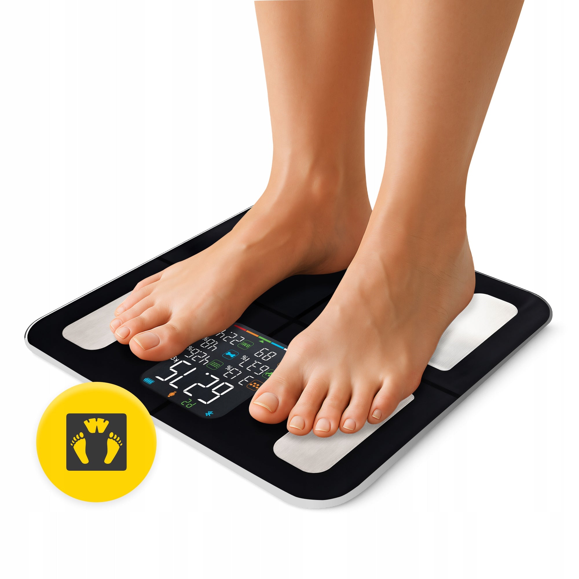 BATHROOM SCALE ANALYTICAL ELECTRONIC FAT MEASUREMENT BMI GLASS EVO Packaging status original