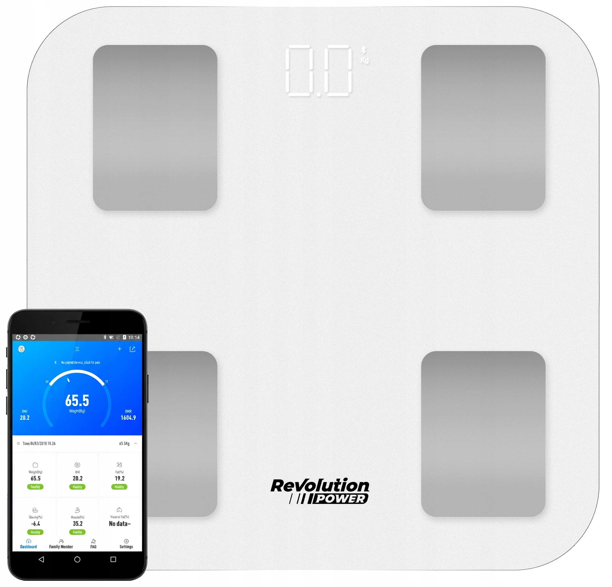 BATHROOM SCALE ANALYTICAL ELECTRONIC SLIM FAT MEASUREMENT BMI GLASS