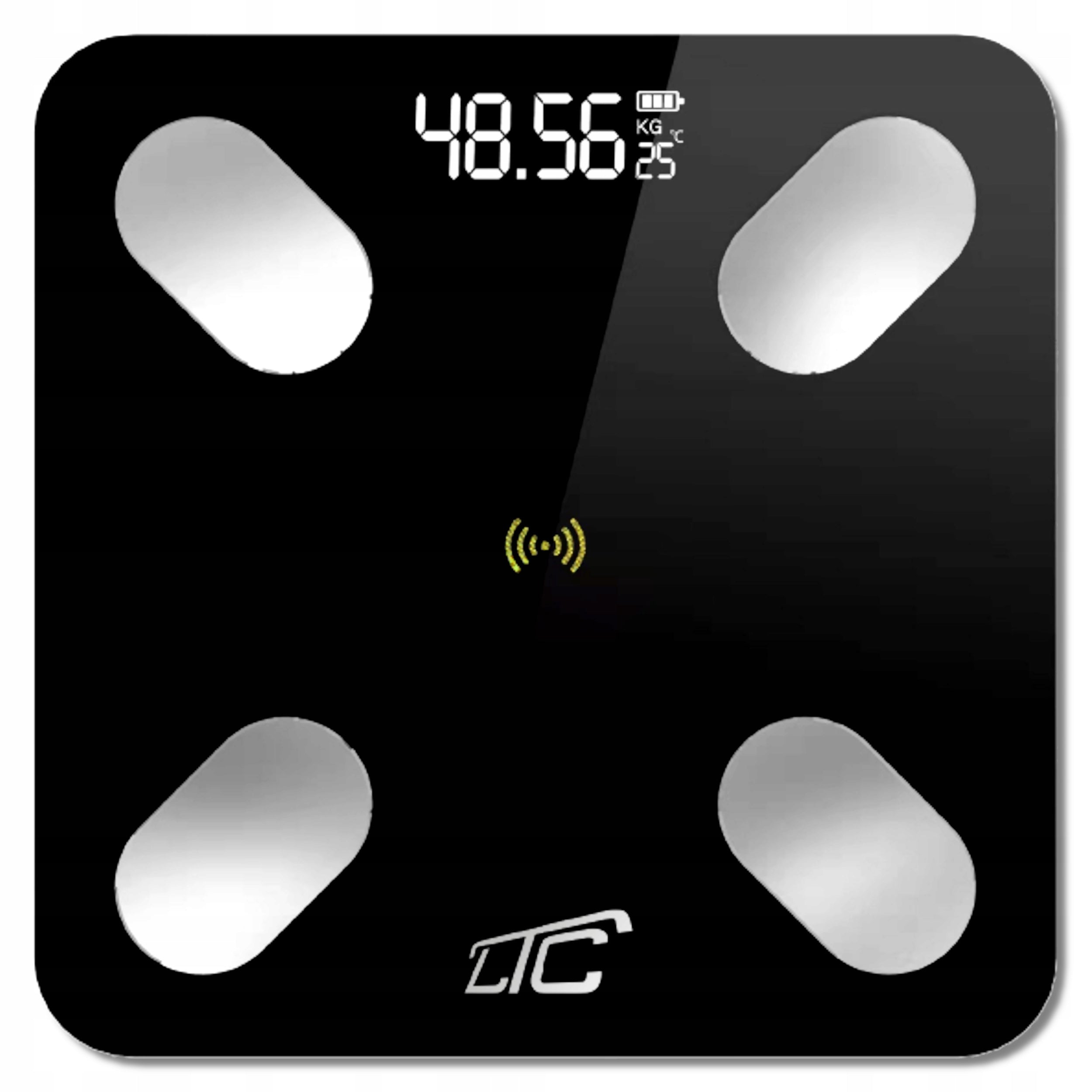 BATHROOM SCALE ELECTRONIC ANALYTICAL BLACK, BODY FAT MEASUREMENT EAN (GTIN) 5902270783551