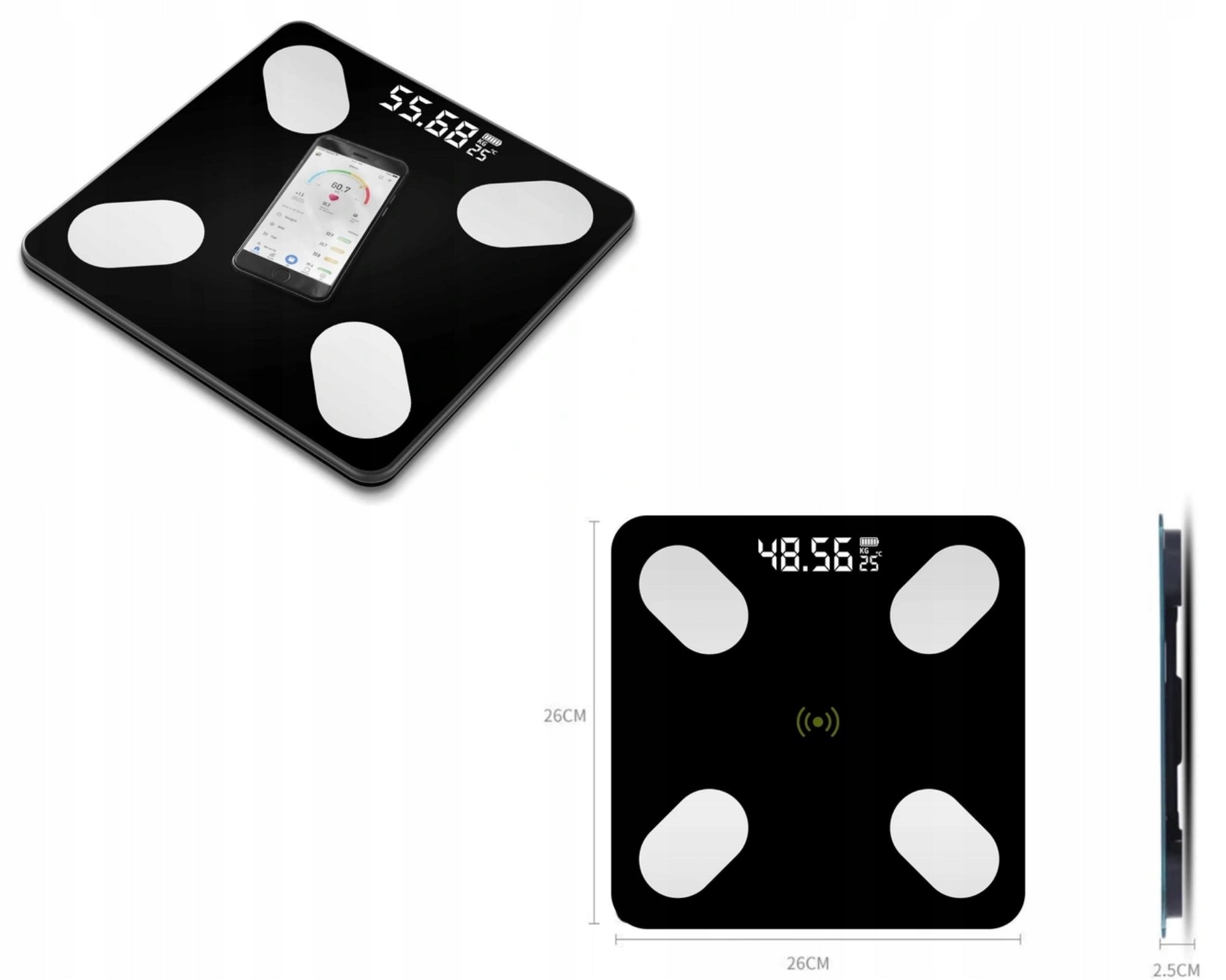 BATHROOM SCALE RETOO SMART BLUETOOTH 12IN1