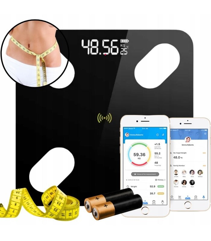 BATHROOM SCALE SMART ANALYTICAL BLUETOOTH GLASS 180 KG Packaging status original
