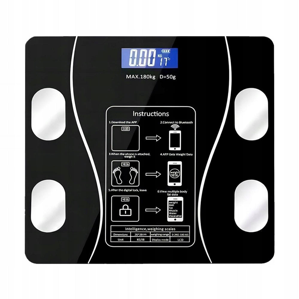 BATHROOM SCALE WITH LCD DISPLAY STEPPER TECHNOLOGY QUICK WEIGHT READING