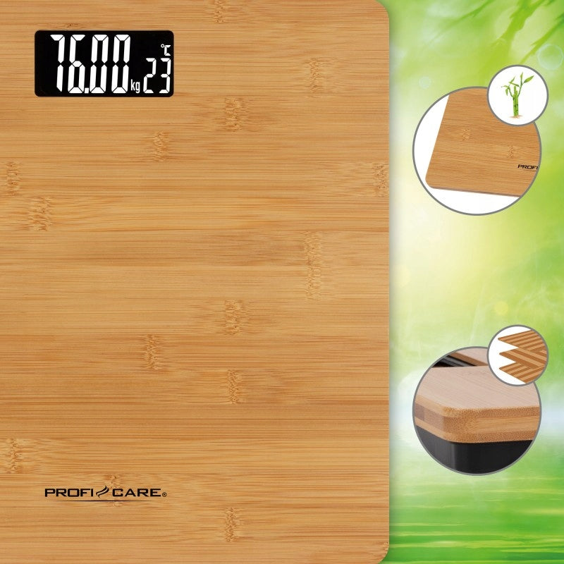 BATHROOM SCALE WOODEN BATHROOM ELECTRONIC BAMBOO LED 180kg EAN (GTIN) 4006160310306