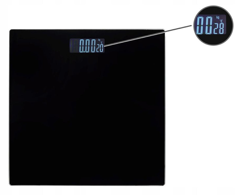 BATHROOM SCALE electronic LED LCD glass up to 180 kg black EAN (GTIN) 5903899255993