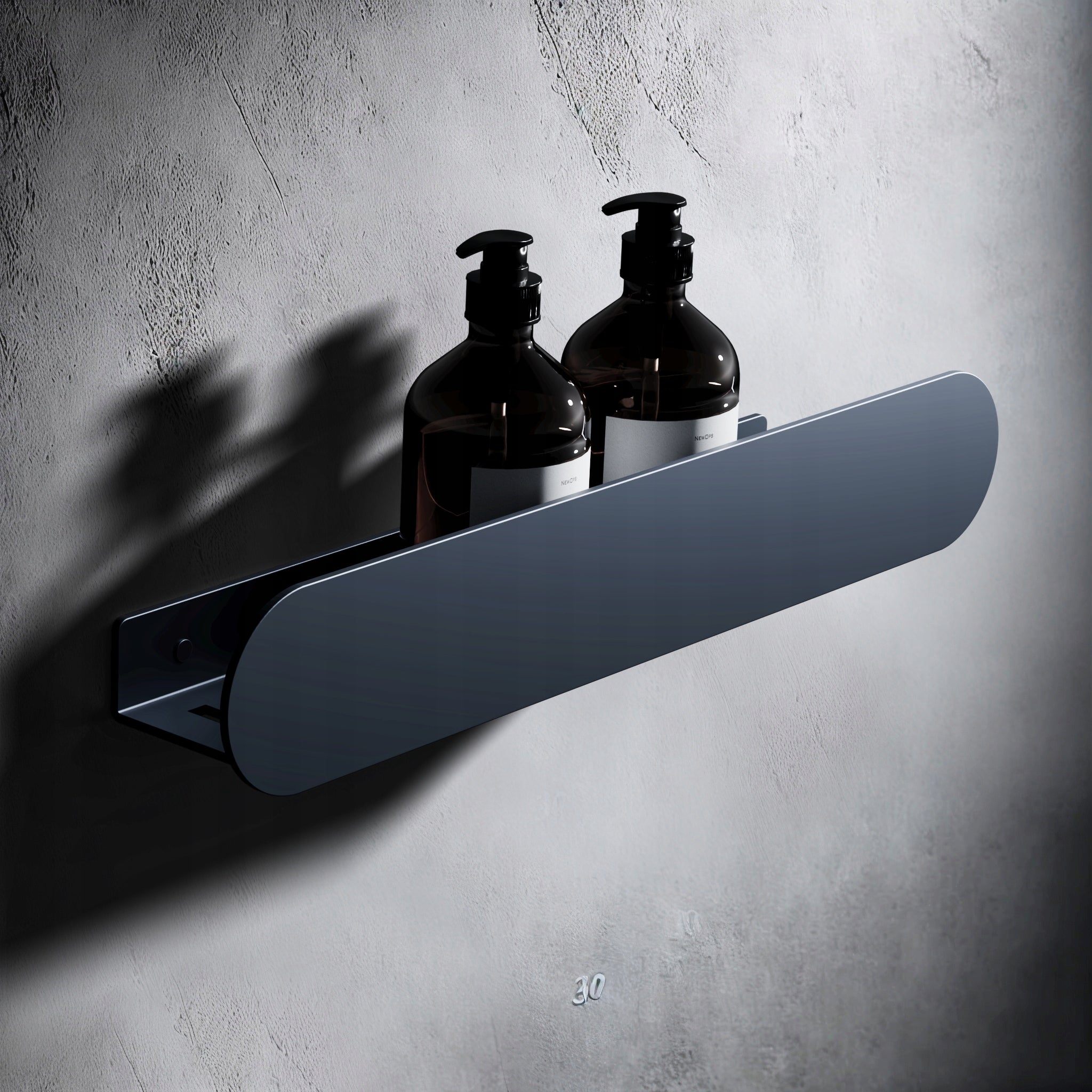 BATHROOM SHOWER SHELF BLACK METAL LOFT SHOWER 38 cm + FREEBIE Manufacturer code Półka Wisząca Do Kabiny Prysznicowej 38 cm