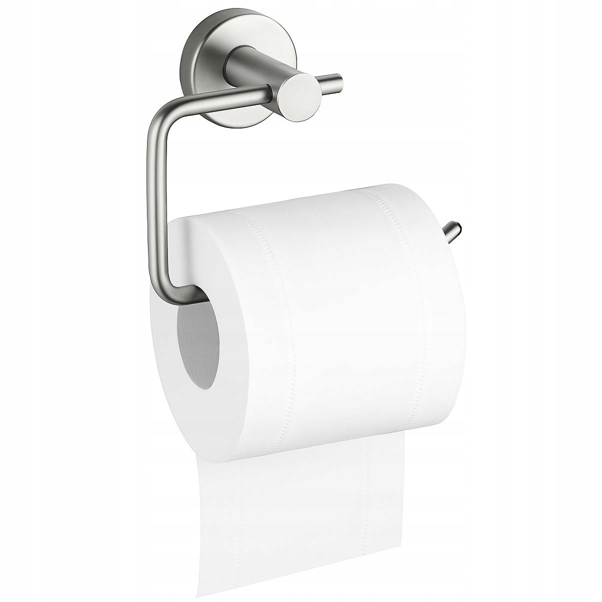 BATHROOM TOILET PAPER HANGER HOLDER WALL MOUNTED SATIN STEEL