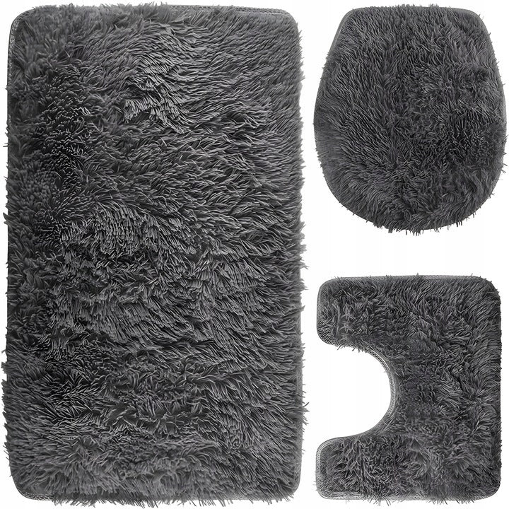 BATHROOM rug SET 3 IN 1 QUICK-DRYING FOR THE BATHROOM, ANTI-SLIP Length 77 cm
