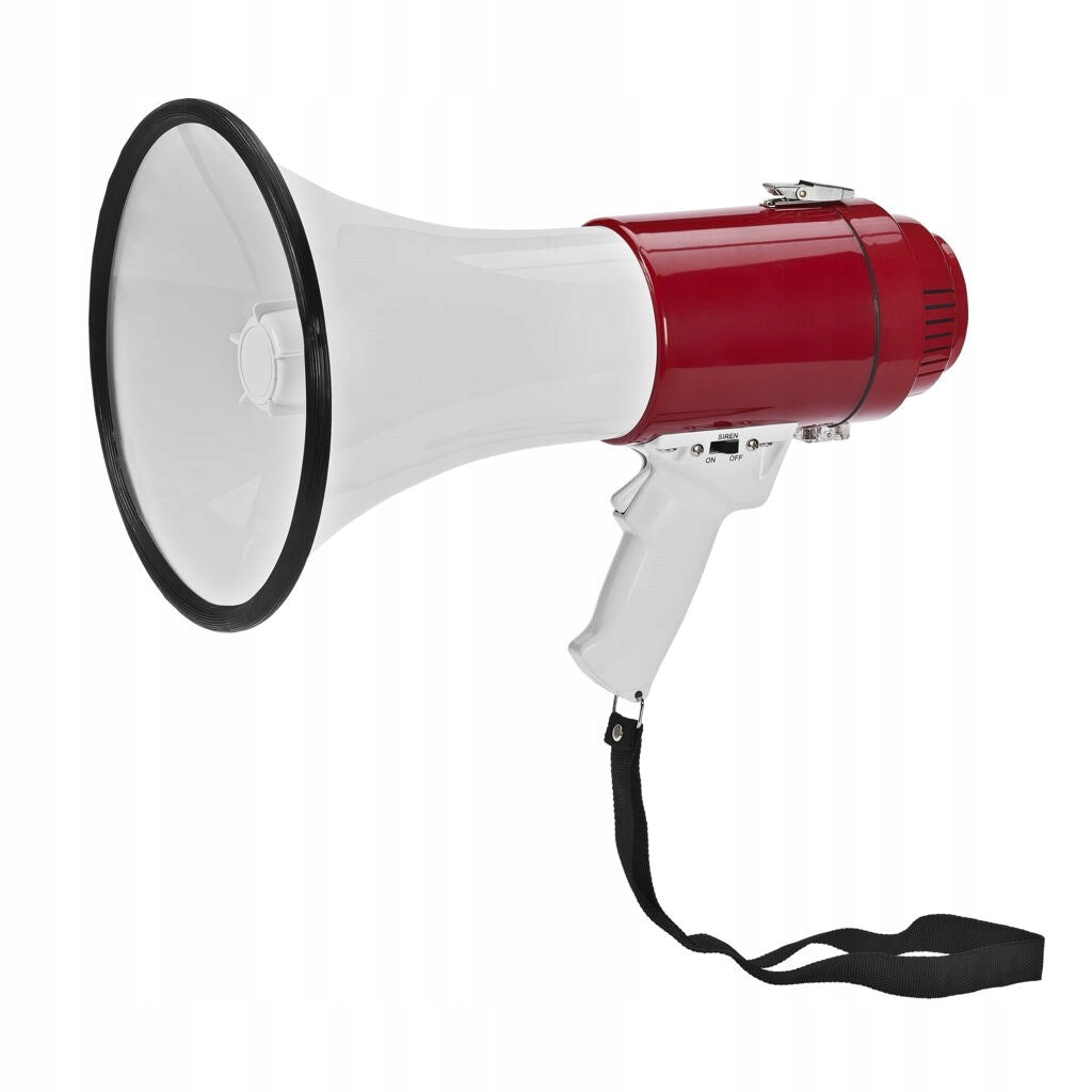 BATTERIES OPERATED MEGAPPHONE WITH SIREN, RANGE 600m, ADJUSTMENT