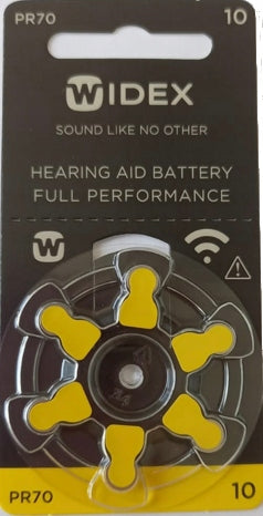 BATTERIES WIDEX 10 6PCS. FOR HEARING AIDS EAN (GTIN) 5000252103677
