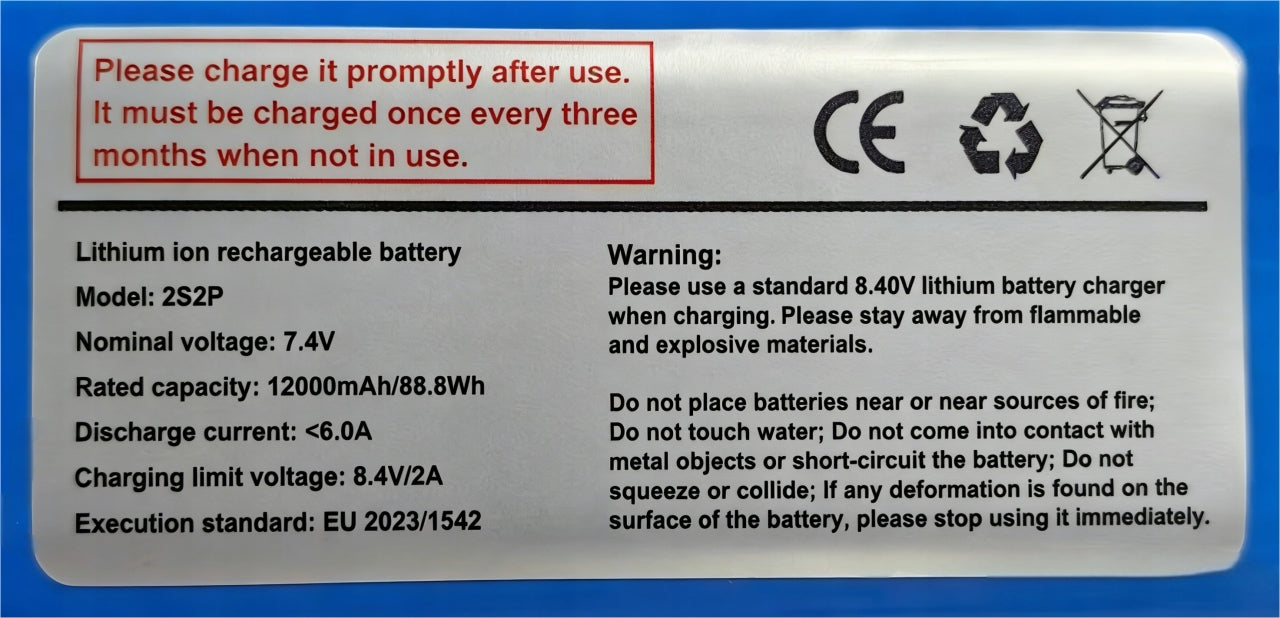 BATTERY 12000MAH FOR BAIT BOAT Product weight with unit packaging 0.3 kg