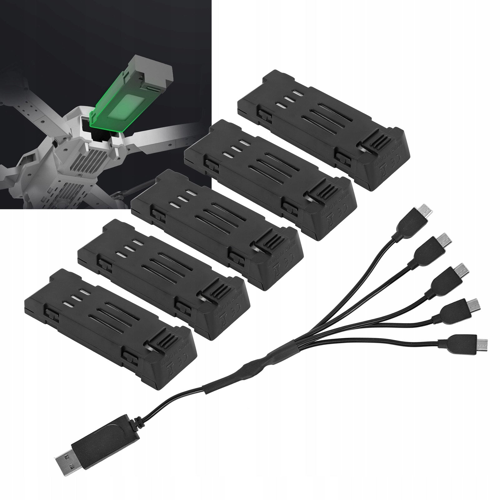 BATTERY DRONE BATTERY 1200mAh 3,7V 5pcs.