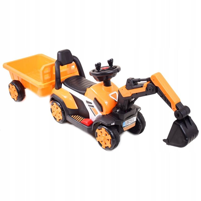 BATTERY EXCAVATOR WITH TRAILER, FULL ELECTRICS/XZ219 Manufacturer code XZ-219-ORANGE-1