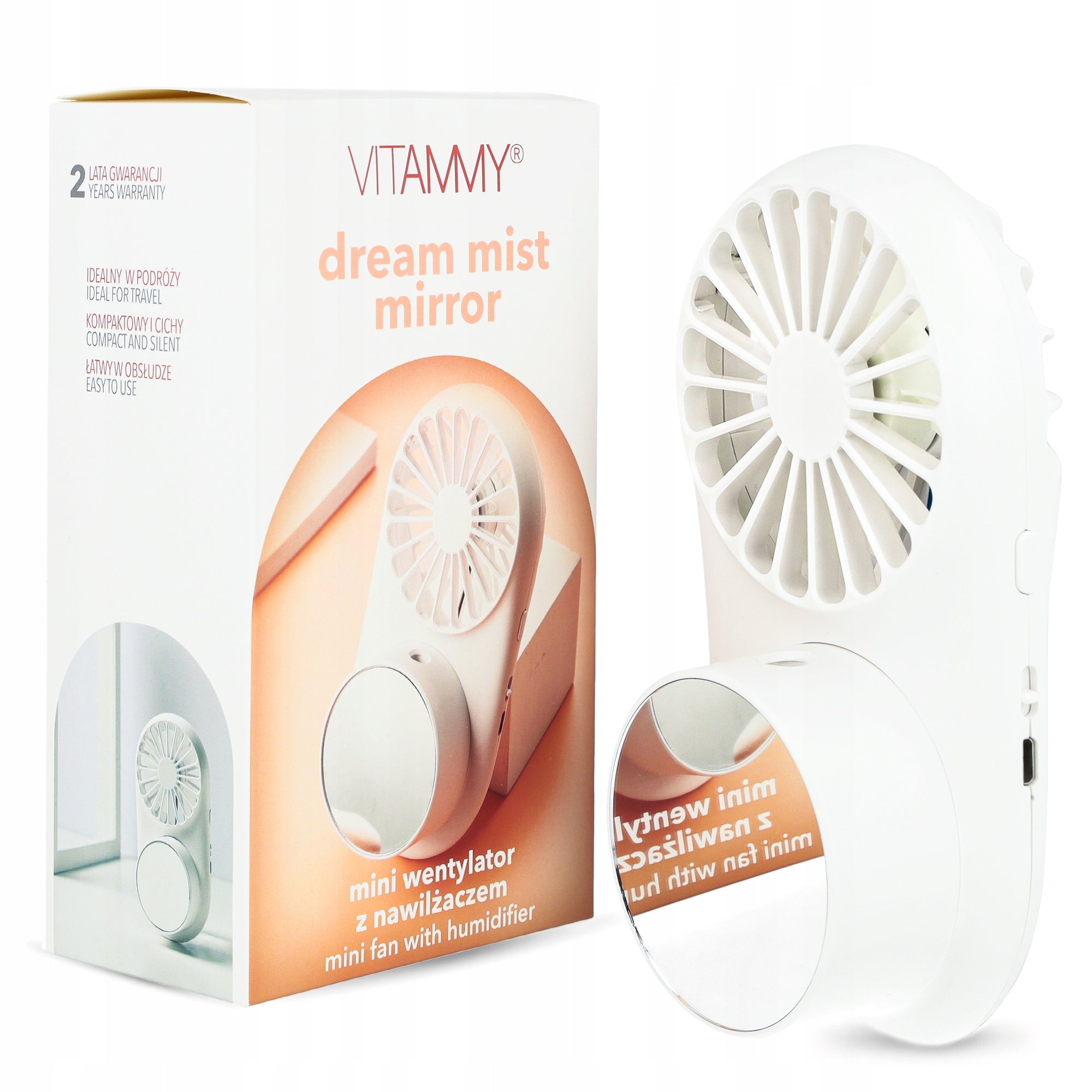 BATTERY FAN WITH USB MIRROR BREEZE VITAMMY