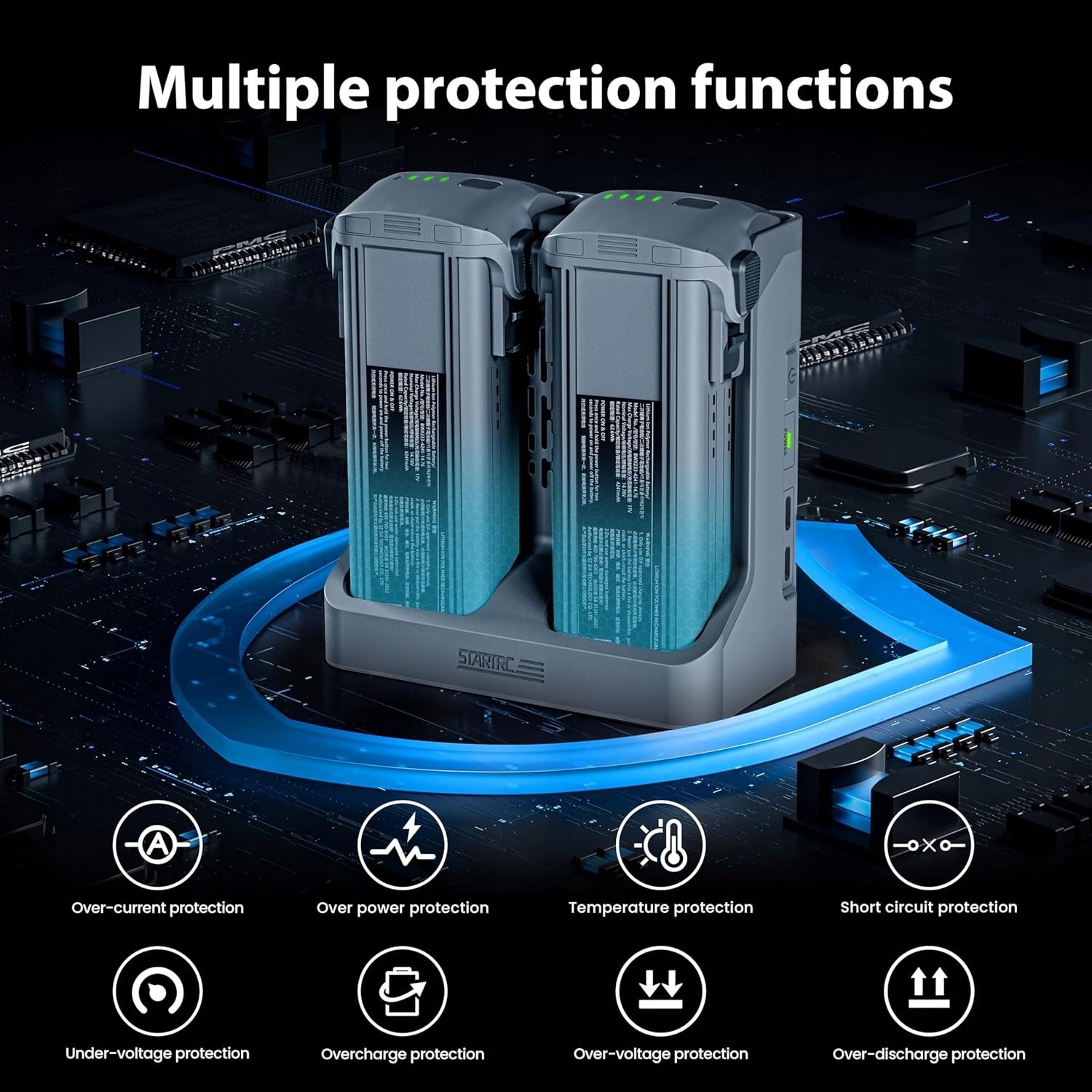 BATTERY FAST CHARGER HUB FOR DJI AIR 3/3S DRONE ACCESSORIES POWER ADAPTER Manufacturer code 1125351