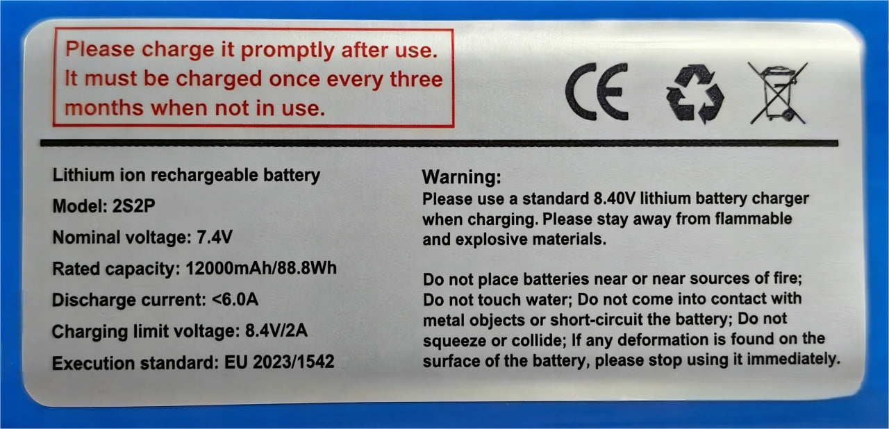 BATTERY FOR BAIT BOAT 12000 mah 7,4 v Product weight with unit packaging 0.3 kg