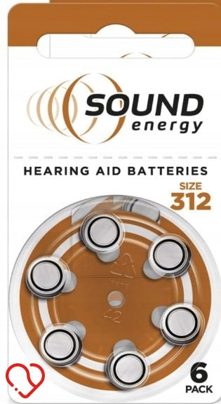 BATTERY FOR HEARING AIDS SOUND ENERGY 312 PR41 1,45V 6 PCS.