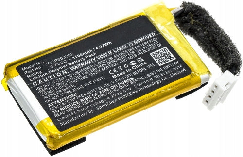 BATTERY GSP903052 FOR SPEAKER JBL CLIP 4 JBL WIND 3 WIND 3S