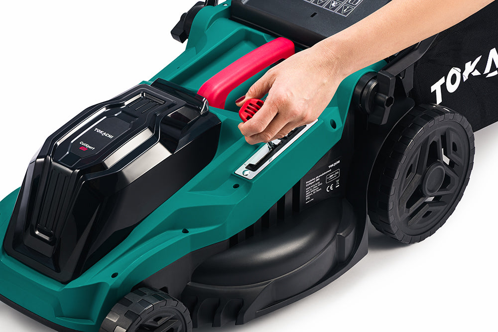 BATTERY MOWER 38CM STRONG 40V TWO BATTERIES 8AH BASKET 42L + CHARGER Brand Tokachi