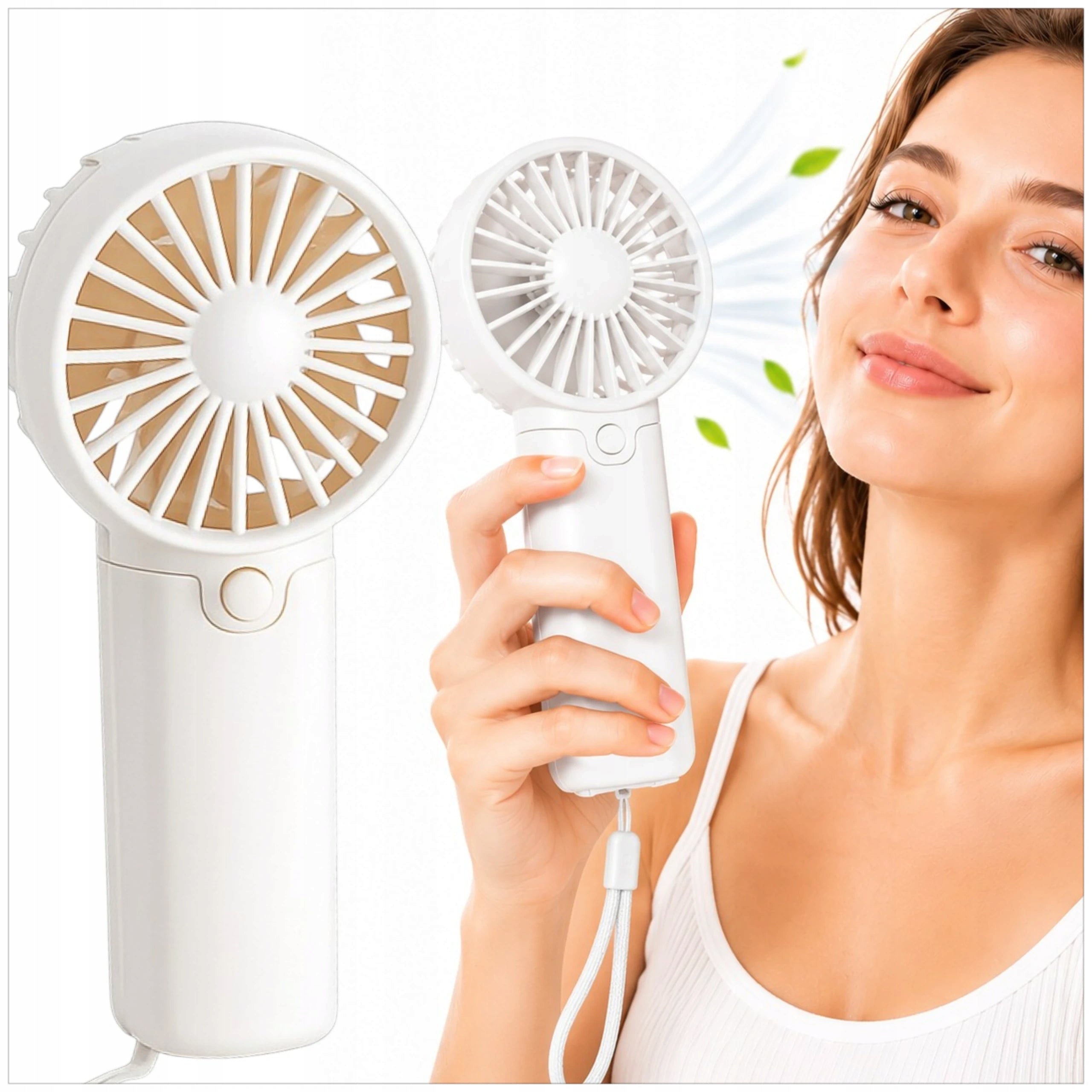 BATTERY OPERATED PORTABLE FAN MINI WINDMILL QUIET COOLS 14CM Packaging status original