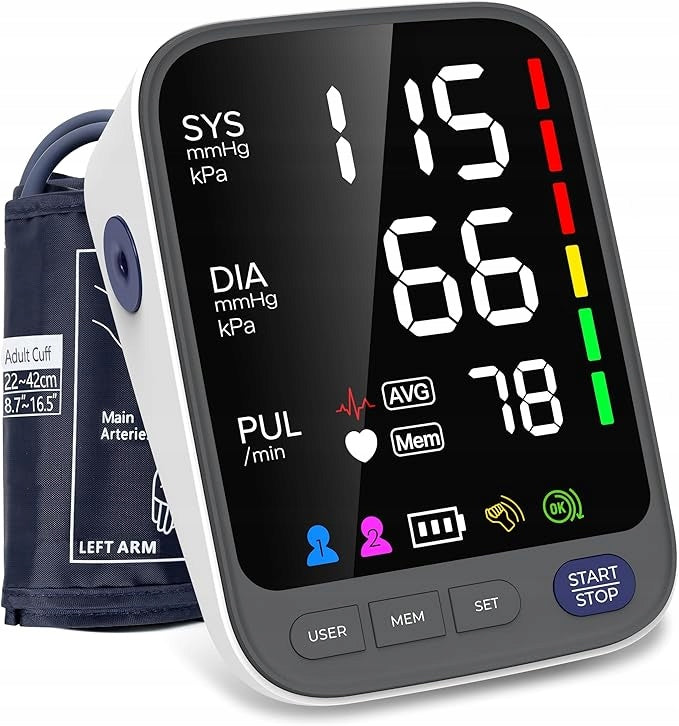 BATTERY OPERATED SHOULDER BLOOD PRESSURE MONITOR AUTOMATIC ARRHYTHMIA