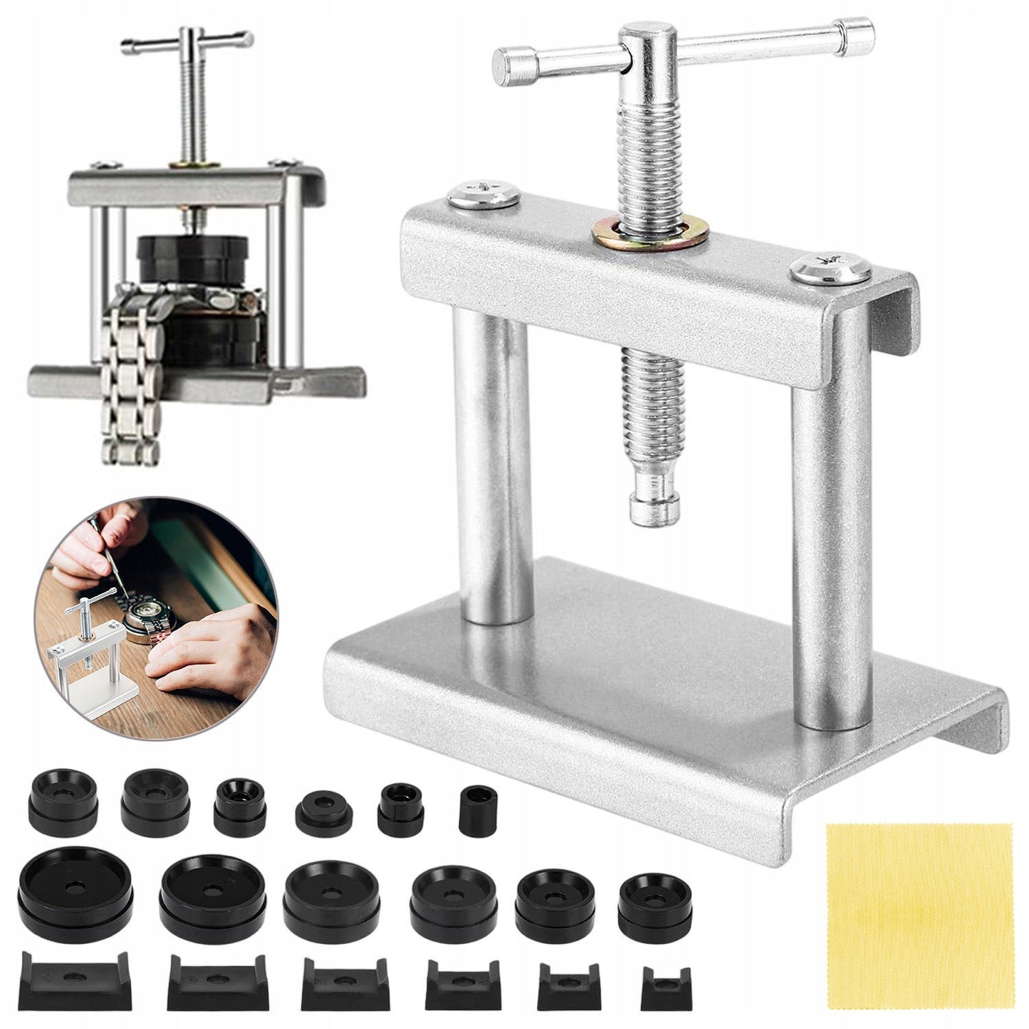 BATTERY REPLACEMENT TOOL, CLOCK PRESS KIT, CLOCK CLOSURE