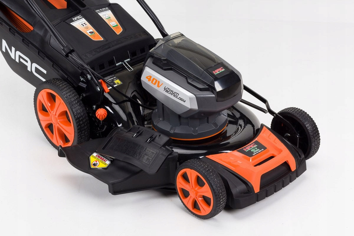 BATTERY mower NAC 46 cm 40V INDUCTION MOTOR Steel 4in1 +AKU 6Ah Basket capacity 60 l