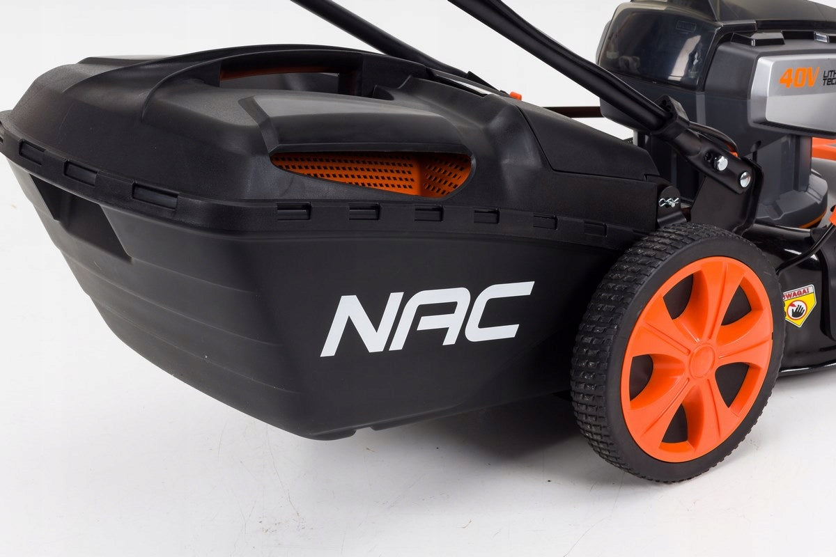 BATTERY mower NAC 46 cm 40V INDUCTION MOTOR Steel 4in1 +AKU 6Ah Basket with a basket