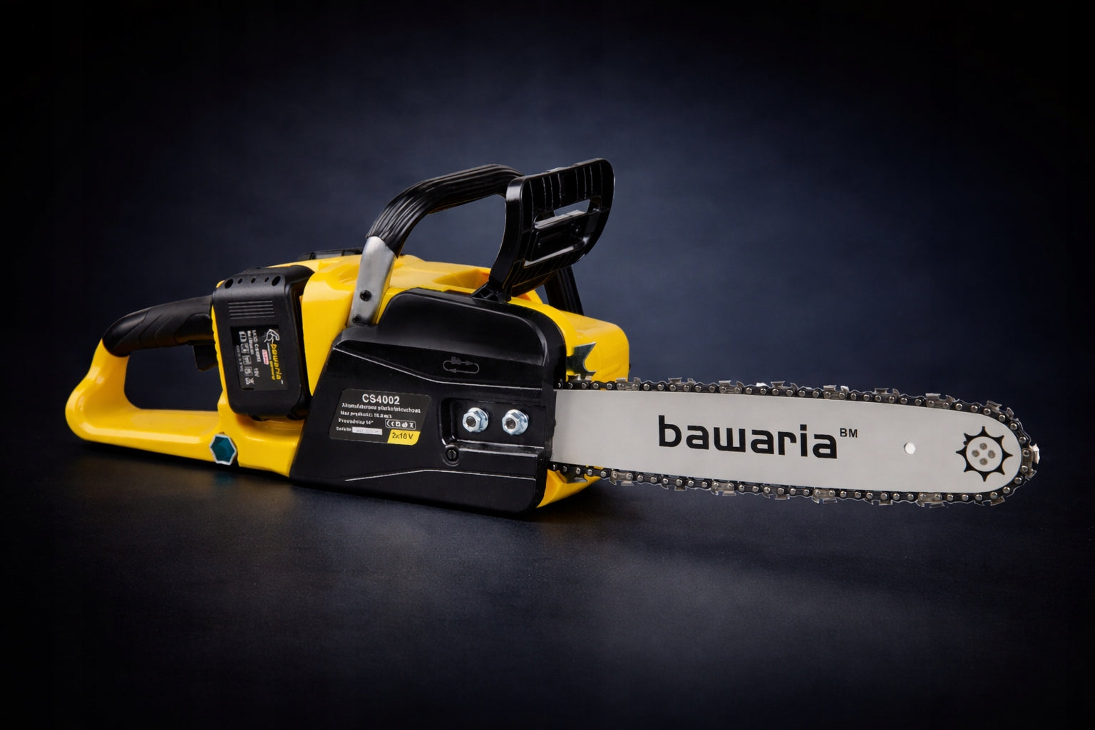 BAWARIA CS4002 Cordless Chainsaw 35cm 2x 18V 6.0Ah BL Motor Brand Bawaria