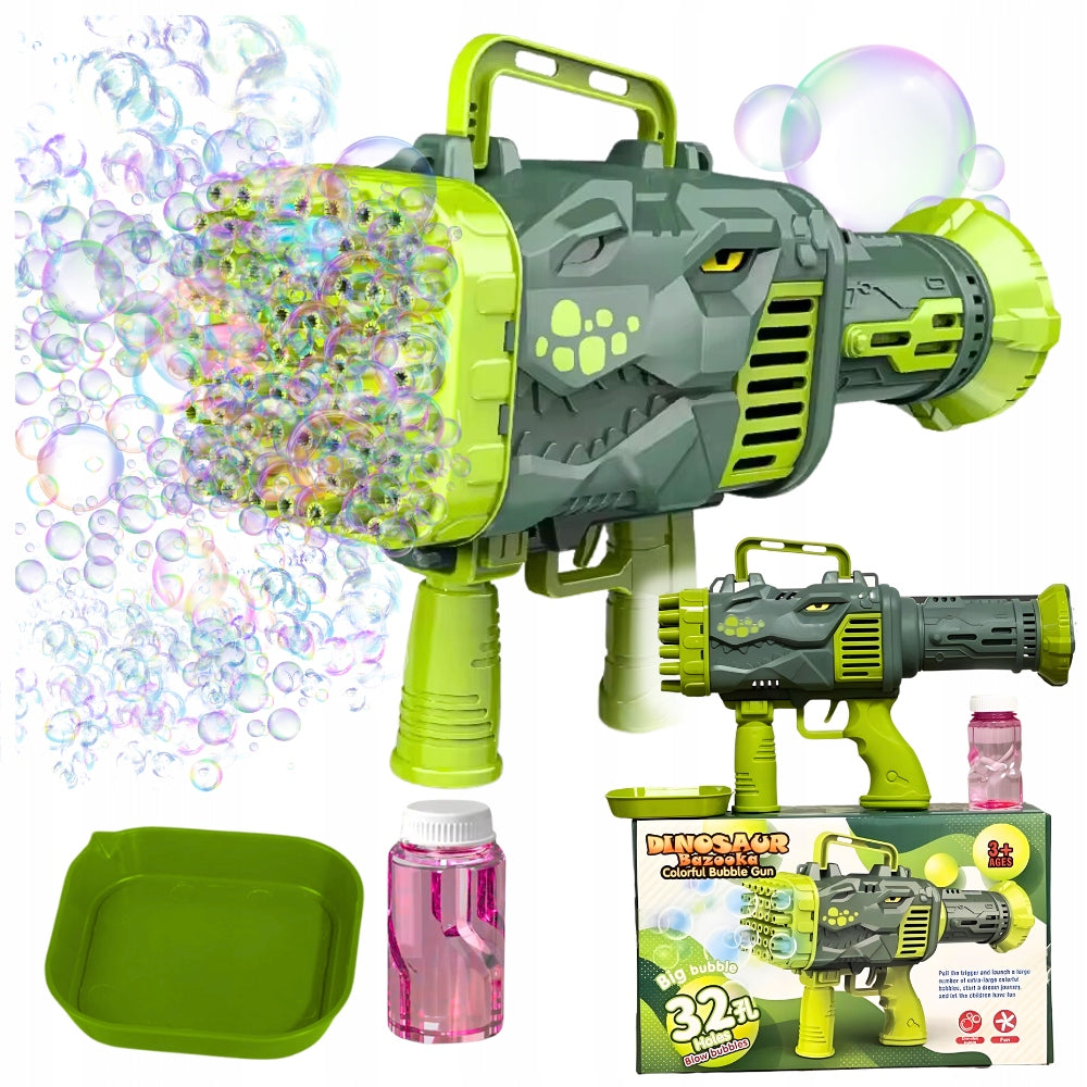 BAZOOKA SOAP BUBBLE GUN GENERATOR FOR KIDS + LIQUID FREEBIE