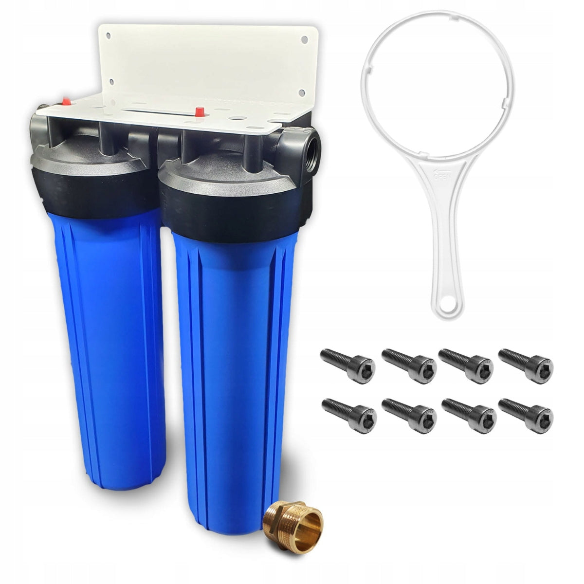 BB 20 Inch Water Filter Body, Set of 2 x Body, Wrench, Mounting Plate EAN (GTIN) 5903641163897