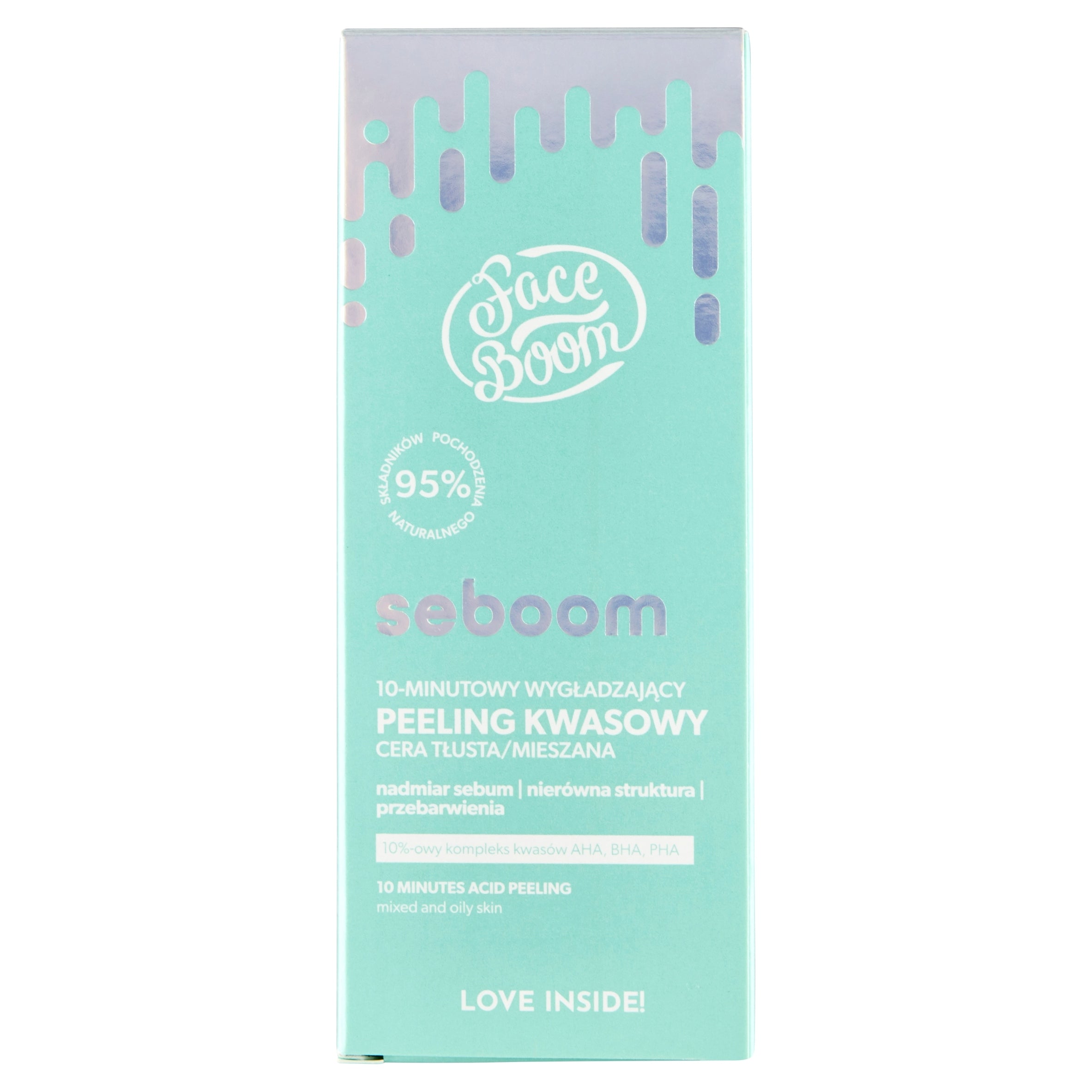 Glotninamasis rūgštinis veido pilingas Face Boom Seboom, 30 g